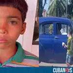 Piden ayuda para niño que limpia parabrisas de carros en La Habana para ganarse la vida