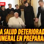 Se informa que el funeral del Papa está siendo ensayado después de que el pontífice, de 88 años, advirtiera que podría no sobrevivir a la neumonía (en la imagen, la última vez que fue fotografiado, el 14 de febrero).