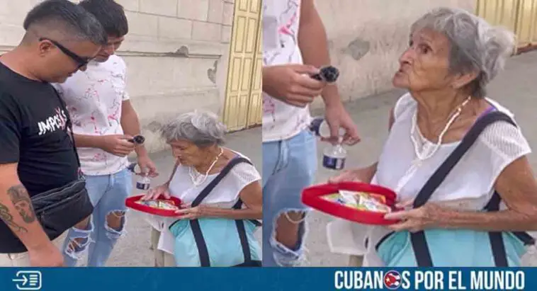 Así trata de ganarse la vida una ancianita de La Habana