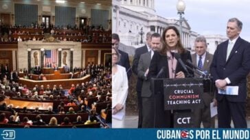 La congresista cubanoamericana, María Elvira Salazar, y otros representantes, acudieron recientemente al Senado de Estados Unidos para presentar la Ley de Enseñanza Crucial del Comunismo, un proyecto que fue aprobado por la Cámara de Representantes, pero no logró convertirse en ley. 