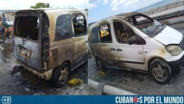 Un vehículo Mercedes-Benz Vaneo, propiedad del Grupo Empresarial Gardis se incendió en la ciudad de Matanzas, según informaron fuentes oficiales.