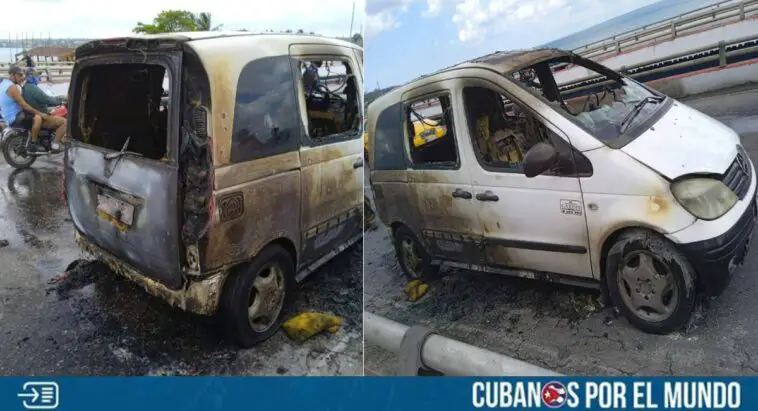 Un vehículo Mercedes-Benz Vaneo, propiedad del Grupo Empresarial Gardis se incendió en la ciudad de Matanzas, según informaron fuentes oficiales.