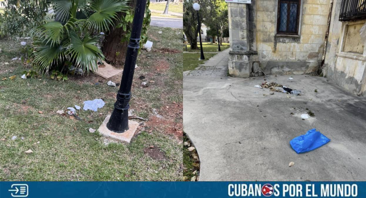 El sacerdote cubano Lester Rafael Zayas Díaz denunció el deplorable estado en el que se encuentra el Parque de la calle Línea, entre la C y D, en La Habana.