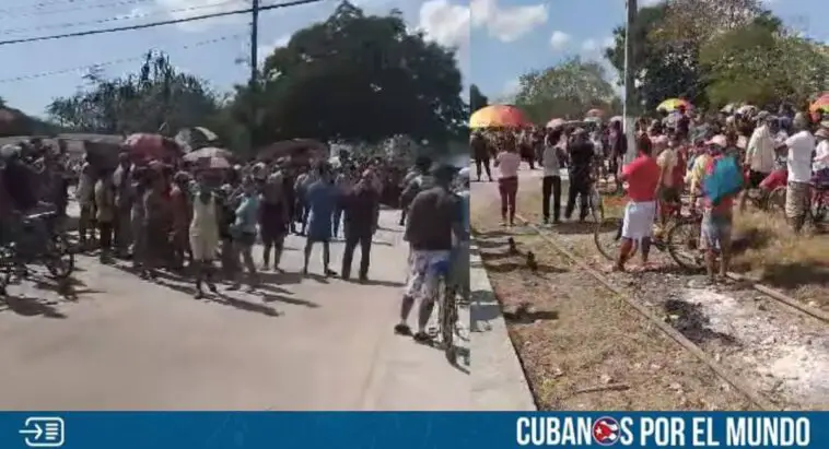 La tarde de este viernes 7 de marzo se reportó una masiva manifestación en la población de Río Cauto, en la provincia de Granma.