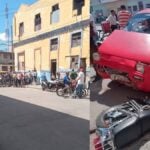Accidente entre automóvil y motocicleta en Bayamo, Granma
