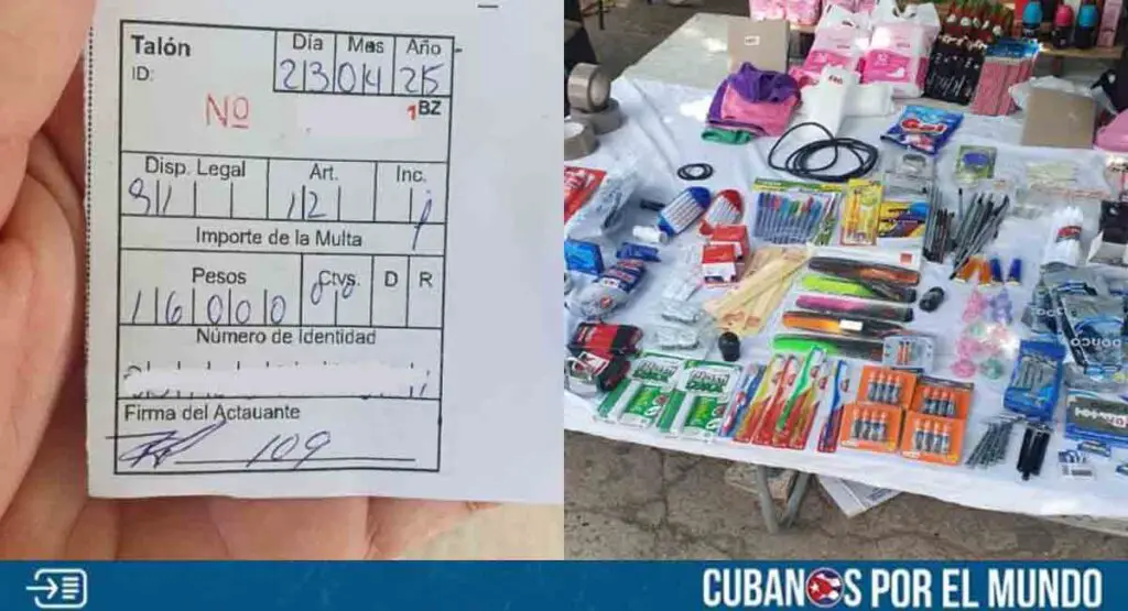 Joven madre cubana de Camagüey que lucha por sus hijos, es multada por vender útiles escolares