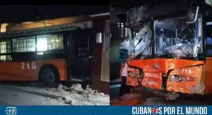 Ómnibus se estrella contra una vivienda en La Habana; el conductor perdió el control tras ser atacado
