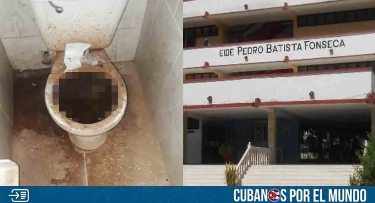 ¡Qué desastre! Así están los baños de la EIDE en Granma