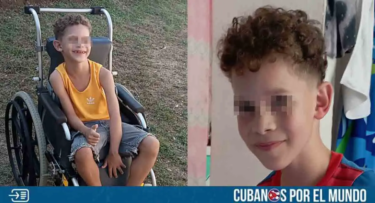 Piden ayuda con una silla correctora para niño cubano enfermo