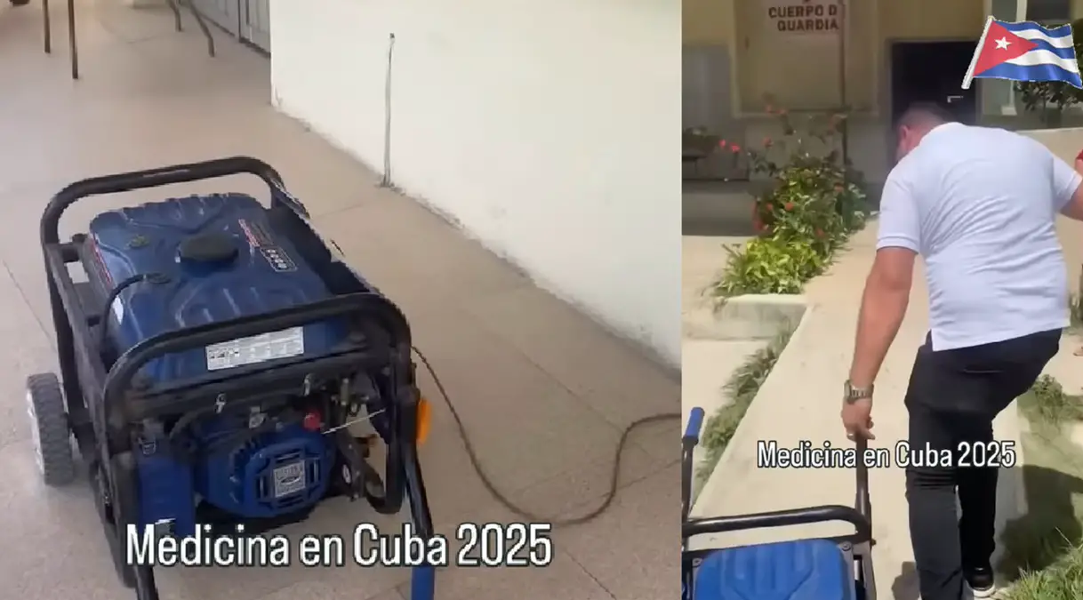 ¿“Potencia médica”? Cubanos llevan planta eléctrica para que realicen un electrocardiograma en policlínico de La Habana