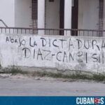 Un nuevo cartel con un mensaje en contra del dictador cubano Miguel Díaz-Canel apareció en las últimas horas en La Habana.