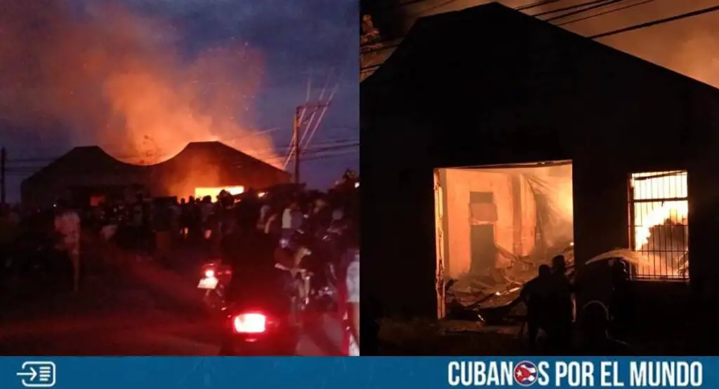 La noche del martes se reportó un incendio en un almacén de colchones en Guanajay en la provincia de Artemisa.