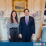 Marco Rubio, secretario de Estado de Estados Unidos, se reunió con la activista cubana por los derechos humanos, Rosa María Payá, quien está nominada por EE. UU. como candidata para integrar la Comisión Interamericana de Derechos Humanos (CIDH).