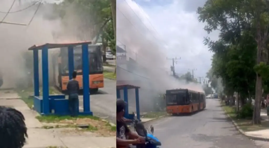 ¡Uno menos! Ómnibus se incendia en La Habana y provoca alarma entre los vecinos de la zona