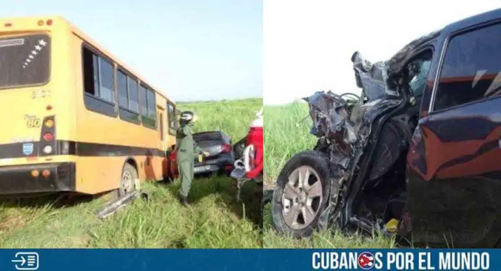 Sancti Spíritus: Accidente entre un carro y un ómnibus escolar deja dos fallecidos