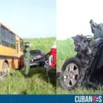 Sancti Spíritus: Accidente entre un carro y un ómnibus escolar deja dos fallecidos