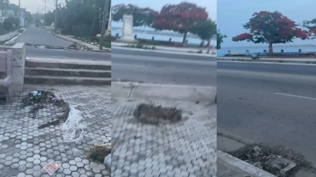 Cubana muestra el basurero que permanece en las calles de Matanzas