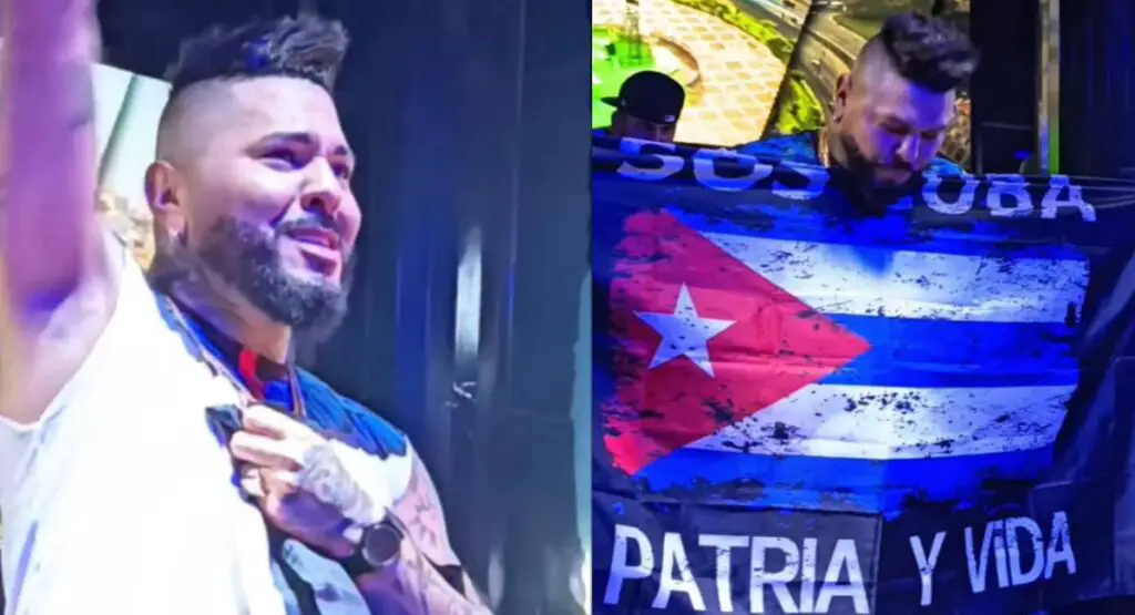El reguetonero cubano El Chacal pidió la libertad de Cuba durante un concierto en Zaragoza, España.