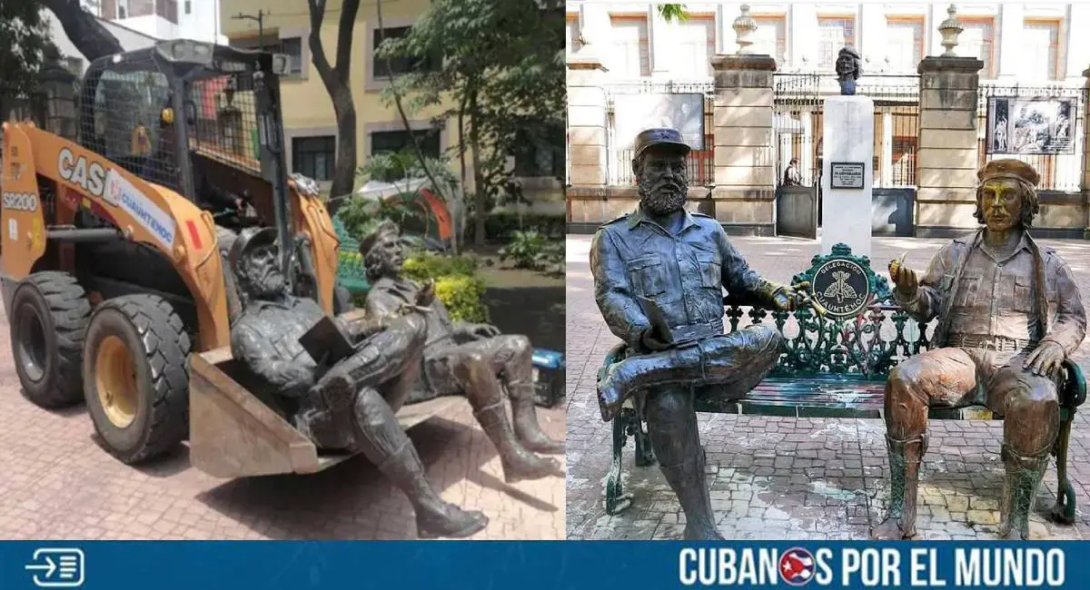 En México fueron retiradas las estatuas de los asesinos y tiranos Ernesto Che Guevara y Fidel Castro, las cuales estaban instaladas desde el 2017 en el Jardín Tabacalera de la alcaldía Cuauhtémoc, en Ciudad de México.