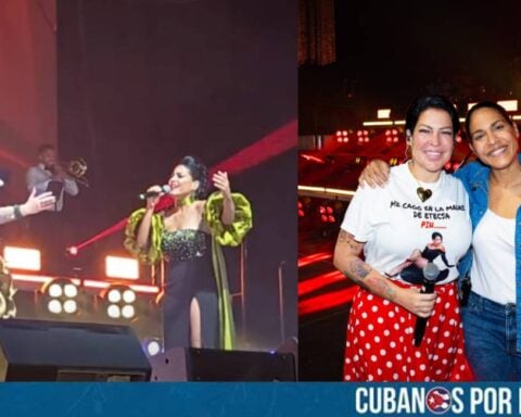 La cantante cubana Haydée Milanés celebró el éxito de su colega La Diosa de Cuba tras el concierto del pasado sábado en el Watsco Center de Miami.