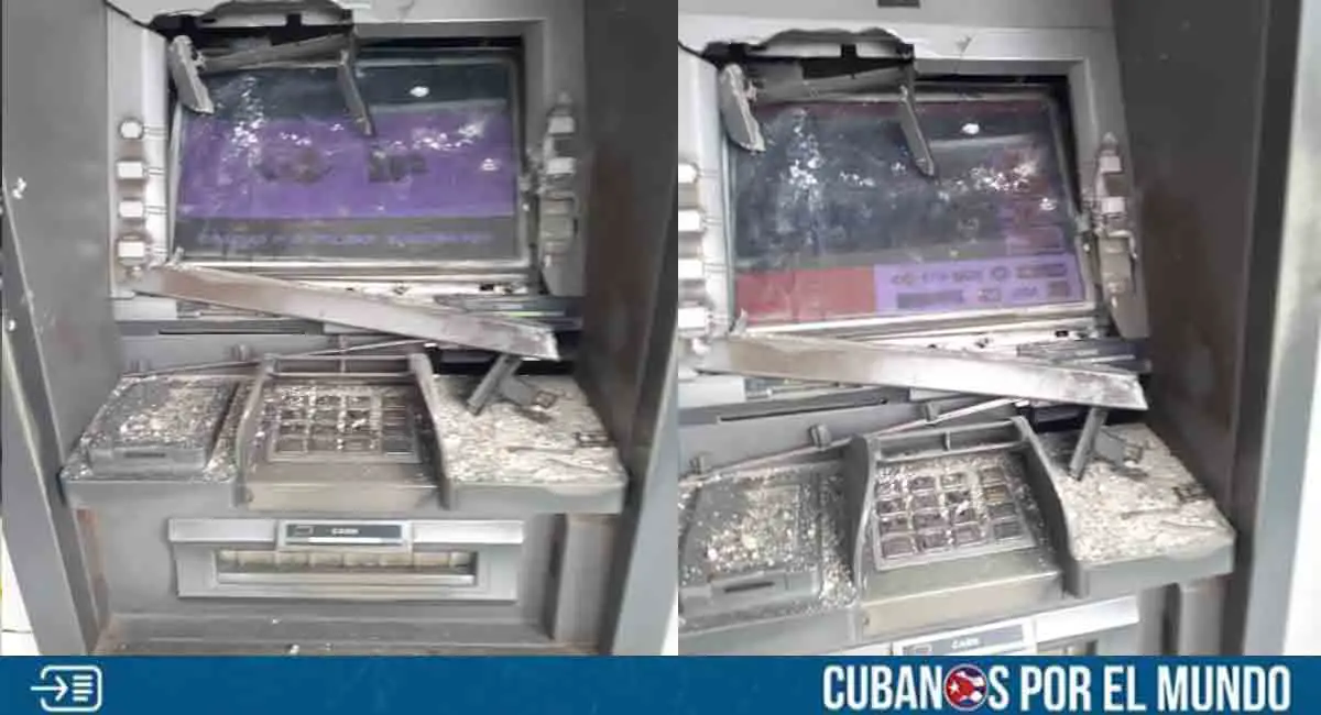 Vandalizan cajero del Banco Metropolitano en La Habana