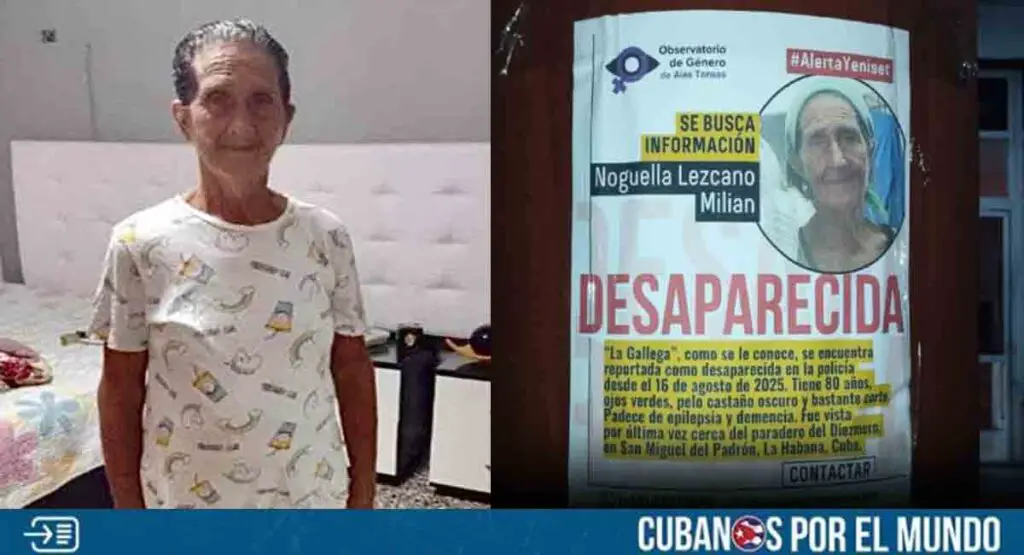 Ofrecen recompensa por información sobre anciana desaparecida en La Habana