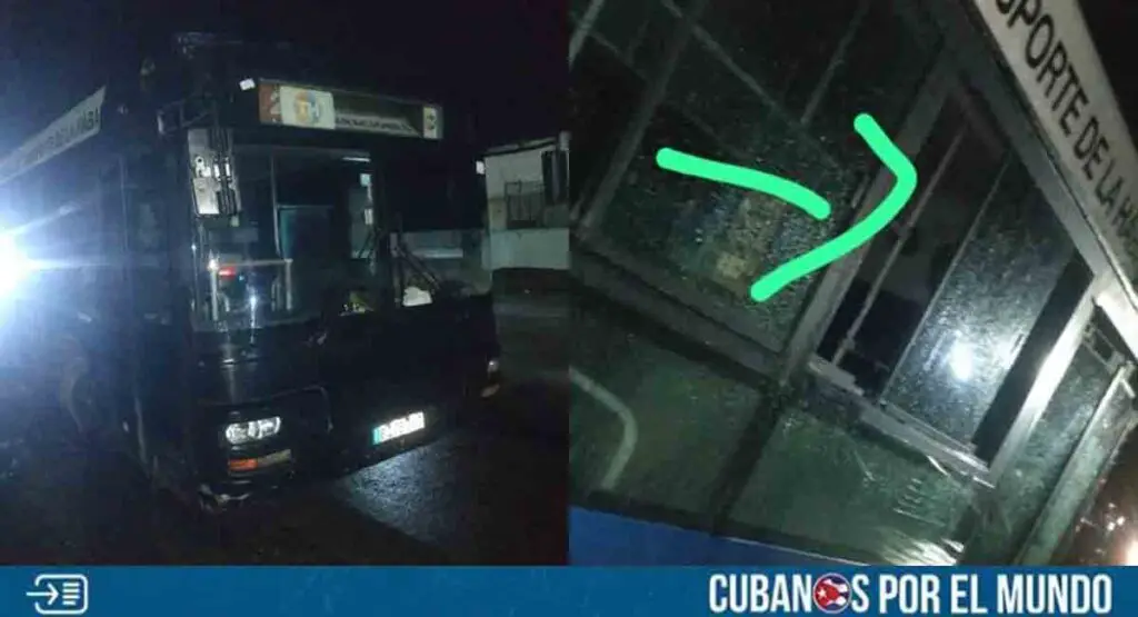 Reportan un nuevo acto de vandalismo contra un ómnibus en La Habana
