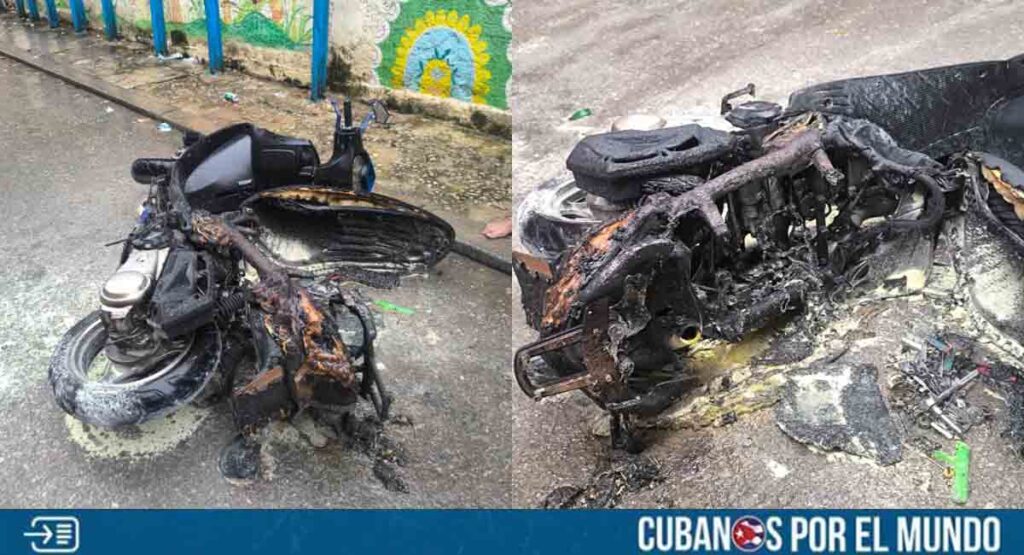 Motorina fue totalmente consumida por el fuego en La Habana: "Volví a nacer"