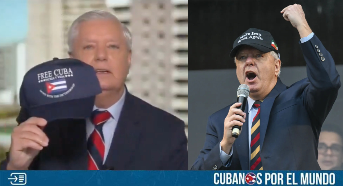El senador republicano Lindsey Graham mostró una gorra con el lema “Free Cuba” y aseguró que la liberación de la isla es inminente durante una entrevista en el programa “Sunday Morning Futures” de Fox News este domingo 8 de marzo desde Miami.
